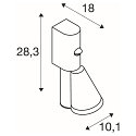 SLV Udend�rs wall luminaire T-TUBE SINGLE med sensor GU10 IP44, sort, lakeret d�mpbar