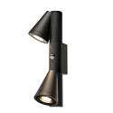 SLV Udend�rs wall luminaire T-TUBE DOUBLE med sensor GU10 IP44, sort, lakeret d�mpbar