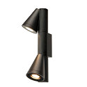 SLV Udend�rs wall luminaire T-TUBE DOUBLE GU10 IP65, sort, lakeret d�mpbar
