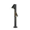 SLV Udend�rs stativlampe T-TUBE 70 POLE DOUBLE GU10 IP44, sort d�mpbar