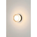 SLV V�g- og Loftlampe CYFT WAVE egnet til VDU-arbejdsstationer IP44, sort, lakeret d�mpbar