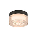 SLV V�g- og Loftlampe CYFT WAVE egnet til VDU-arbejdsstationer IP44, sort, lakeret d�mpbar