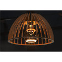 SLV pendant luminaire WUD - HALF ROUND half round E27 IP20, wood, black dimmable