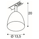 1-faset spot PARA CONE 14 svingbar, drejelig GU10 IP20, sort, lakeret d�mpbar