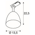 3-faset spot PARA CONE 14 svingbar, drejelig GU10 IP20, sort, lakeret d�mpbar