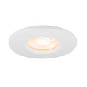 SLV D�ksel UNIVERSAL DOWNLIGHT IP65 rund, stiv, lukket, luftt�t, hvid