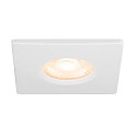 SLV D�ksel UNIVERSAL DOWNLIGHT IP65 firkantet, stiv, lukket, luftt�t, hvid