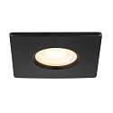 SLV D�ksel UNIVERSAL DOWNLIGHT IP65 firkantet, stiv, lukket, luftt�t, sort