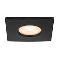 SLV D�ksel UNIVERSAL DOWNLIGHT IP65 firkantet, stiv, lukket, luftt�t, sort