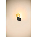 SLV V�glampe VARYT rund, uden sk�rm E14 IP44, sort d�mpbar