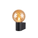SLV V�glampe VARYT rund, uden sk�rm E14 IP44, sort d�mpbar