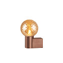 SLV V�glampe VARYT rund, uden sk�rm E14 IP44, kobber d�mpbar
