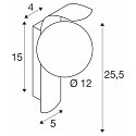 SLV V�glampe SUN - PHASE rund G9 IP20, sort d�mpbar