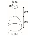 SLV Pendel PARA CONE 20 E27 IP20, d�mpbar