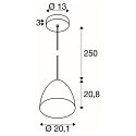SLV Pendel PARA CONE 30 E27 IP20, d�mpbar