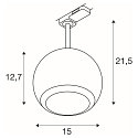 SLV 3-faset spot LIGHT EYE� 150 svingbar, drejelig, balleformet GU10 IP20, hvid mat d�mpbar