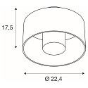 SLV outdoor ceiling luminaire PHOTONI CYL cylindrical, with spacer E27 IP65, rust dimmable