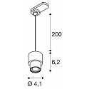 3-phase pendant luminaire PURI 2.0 BASIC GU10 IP20