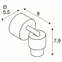 SLV V�g- og Loftlampe PURI 2.0 BASIC STANDARD standard, rund GU10 IP20, hvid d�mpbar
