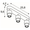 SLV V�g- og Loftlampe PURI 2.0 BASIC LONG rund, lang GU10 IP20, sort d�mpbar