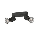 SLV V�g- og Loftlampe PURI 2.0 BASIC 2-flammer GU10 IP20, sort d�mpbar
