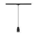 SLV 1-faset pendul PURI 2.0 - TUBE cylindrisk GU10 IP20, sort d�mpbar