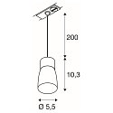 SLV 1-faset pendul PURI 2.0 - DOME halvrund GU10 IP20, hvid d�mpbar