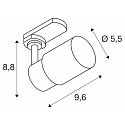 SLV 3-faset spot PURI 2.0 - TUBE cylindrisk, justerbar GU10 IP20, d�mpbar
