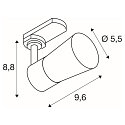 SLV 3-faset spot PURI 2.0 - CONE justerbar, konisk GU10 IP20, d�mpbar