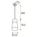 SLV 3-faset pendul PURI 2.0 - CONE konisk GU10 IP20, hvid d�mpbar