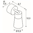 SLV V�g- og Loftlampe PURI 2.0 - CONE GU10 IP20, hvid d�mpbar