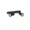 SLV wall and ceiling luminaire PURI 2.0 - CONE 2 flames, asymmetrical GU10 IP20, black dimmable