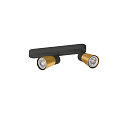 SLV wall and ceiling luminaire PURI 2.0 - CONE 2 flames, asymmetrical GU10 IP20, gold, black dimmable