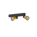 SLV wall and ceiling luminaire PURI 2.0 - DOME 2 flames, asymmetrical GU10 IP20, gold, black dimmable