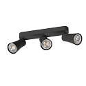 SLV V�g- og Loftlampe PURI 2.0 - CONE 3-flammer, lang GU10 IP20, sort d�mpbar