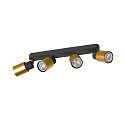 SLV V�g- og Loftlampe PURI 2.0 - TUBE 4-flammer, lang GU10 IP20, guld, sort d�mpbar