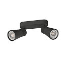 SLV V�g- og Loftlampe PURI 2.0 - CONE 2-flammer, lang GU10 IP20, sort d�mpbar