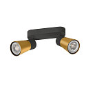 SLV V�g- og Loftlampe PURI 2.0 - CONE 2-flammer, lang GU10 IP20, guld, sort d�mpbar