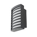 SLV Udend�rs wall luminaire RASTERLYS WL firkantet, med diffuser, havluftbestandig, buet IP65, antracit d�mpbar