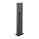 Udend�rs stativlampe RASTERLYS POLE 70 firkantet, med diffuser, havluftbestandig, buet IP65, antracit d�mpbar