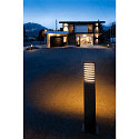 SLV Udend�rs stativlampe RASTERLYS POLE 70 firkantet, med diffuser, havluftbestandig, buet IP65, antracit d�mpbar