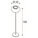 SLV solar floor lamp ADEGAN IP65, black dimmable