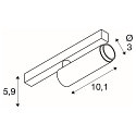 Skinne spot GRIP! S 48V DALI svingbar, til VDU-arbejdsstation, DALI styrbar IP20, bronze, mat d�mpbar