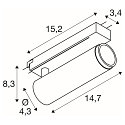 1-faset spot GRIP! M PHASE svingbar, til VDU-arbejdsstation IP20, bronze d�mpbar
