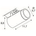 SLV 1-faset spot GRIP! L GU10 svingbar, drejelig GU10 IP20, sort d�mpbar