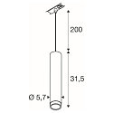 1-faset pendul GRIP! L GU10 GU10 IP20, bronze d�mpbar