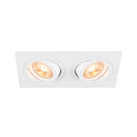 Indbygnings loftlampe NEW TRIA� 155 GU10 2-flammer, drejelig, firkantet GU10 IP20, hvid d�mpbar