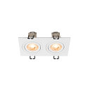 SLV Indbygnings loftlampe NEW TRIA� 155 GU10 2-flammer, drejelig, firkantet GU10 IP20, hvid d�mpbar