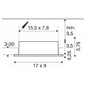 SLV Indbygnings loftlampe NEW TRIA� 155 GU10 2-flammer, drejelig, firkantet GU10 IP20, sort d�mpbar