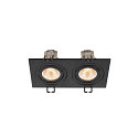 SLV Indbygnings loftlampe NEW TRIA� 155 PHASE 2-flammer, stiv, firkantet IP20, sort d�mpbar